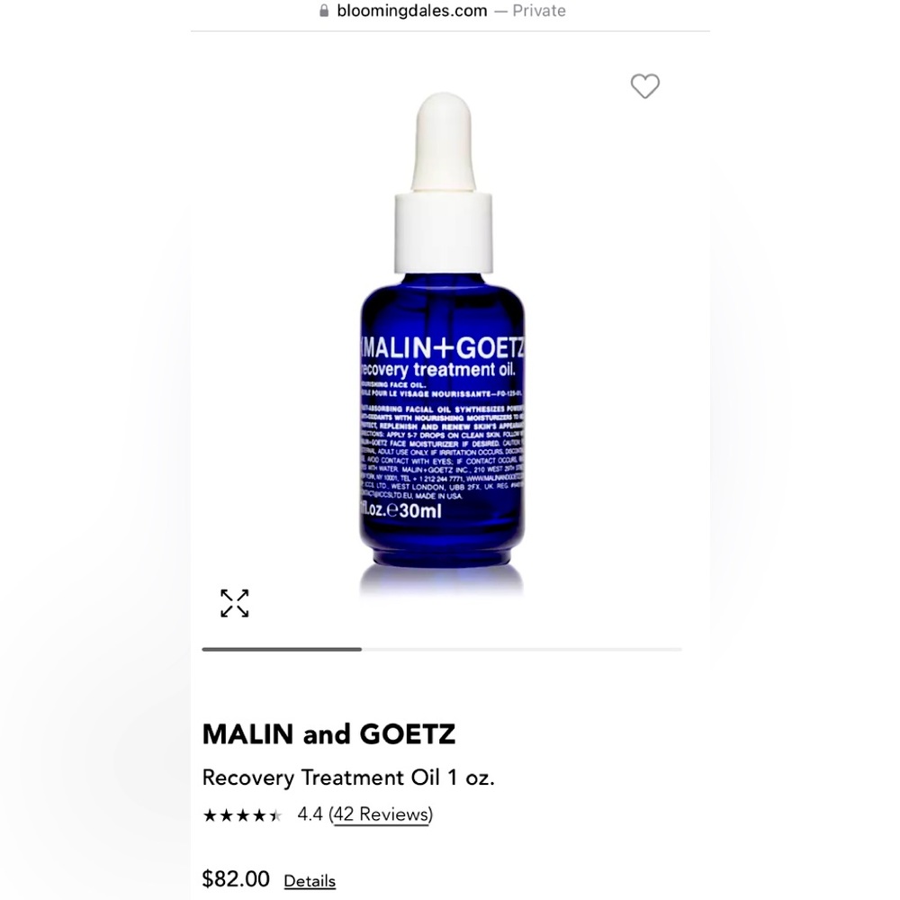 Malin and Goetz recovery treatment oil